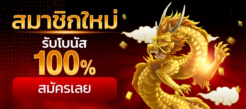 สมาชิกใหม่ รับโบนัส 100%